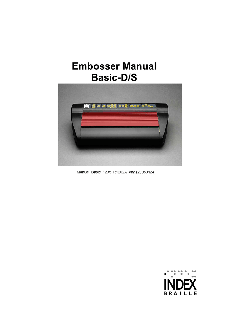 Index Embosser Manual Manualzz