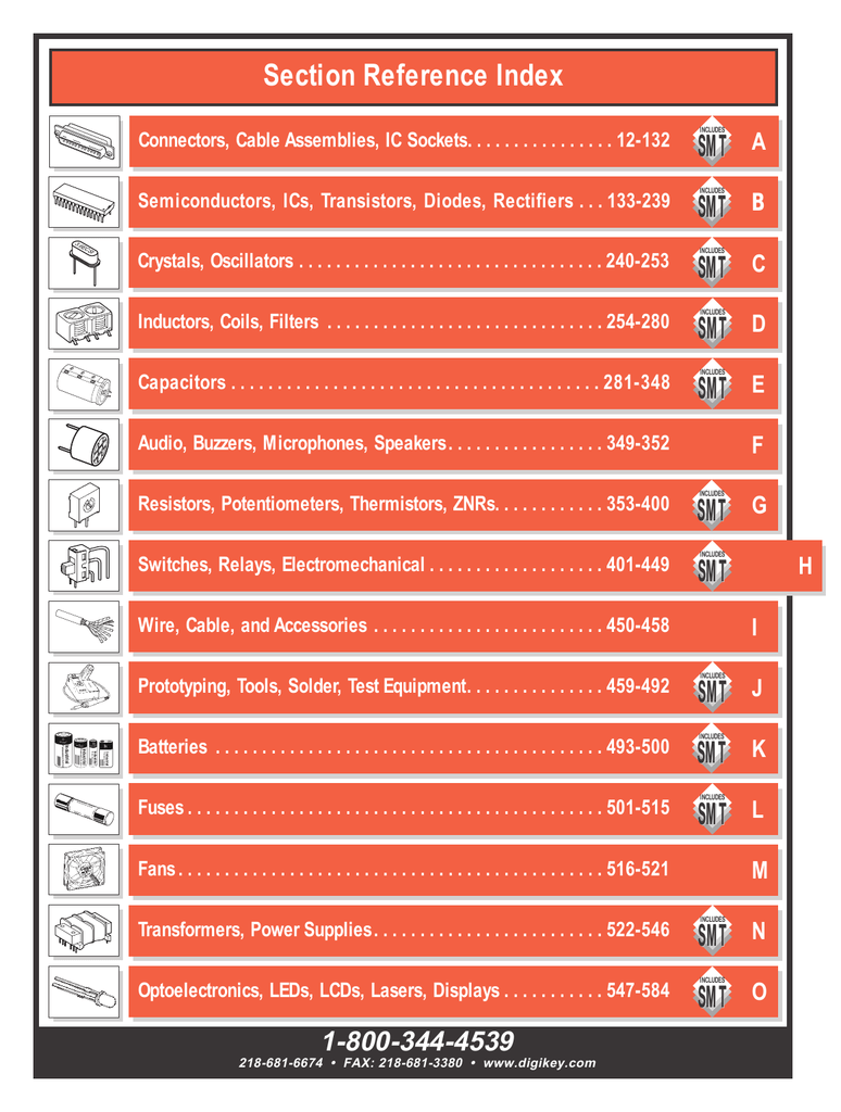 Digi Key Catalog Section H Manualzz