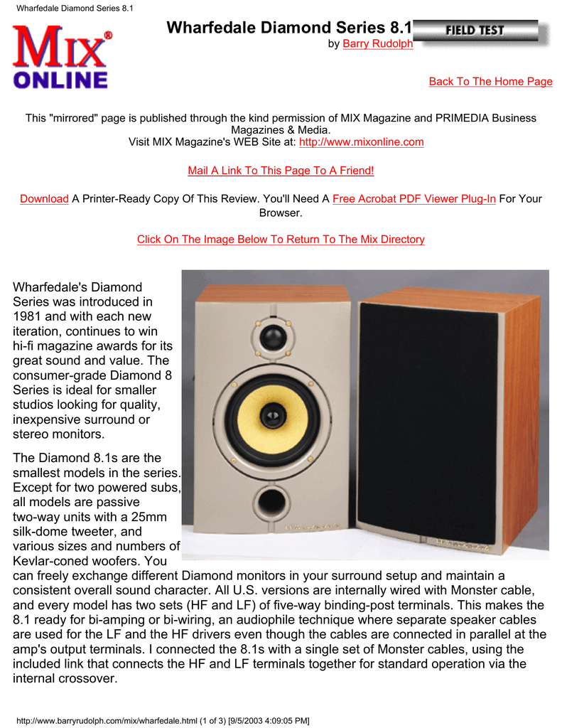 wharfedale 8.1 speakers