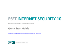 ESET Internet Security Quick Start Guide