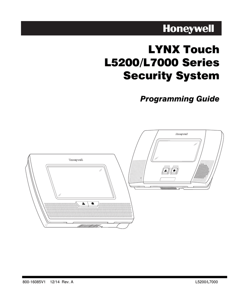 LYNX Touch L5200/L7000 Series Security System Manualzz
