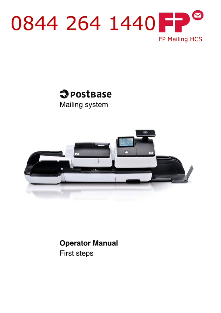 FP PostBase Operator's Manual Manualzz