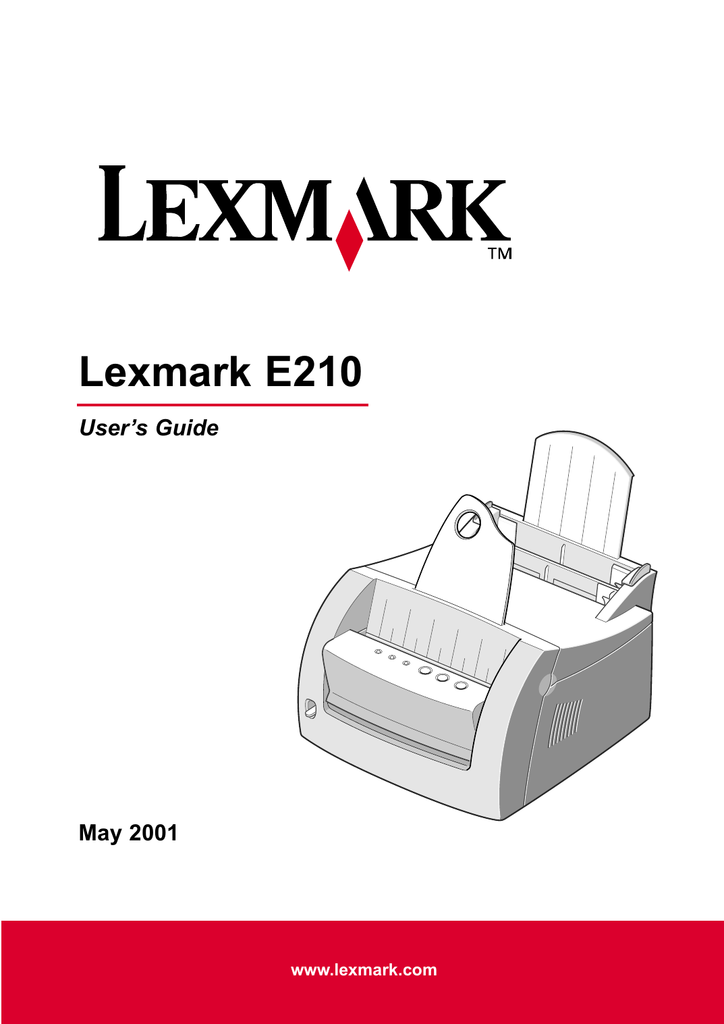 Lexmark E210 User Manual Manualzz