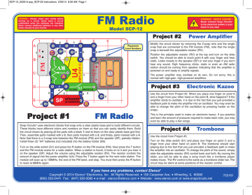ELENCO SNAP CIRCUITS SCP-12 FM RADIO KIT 