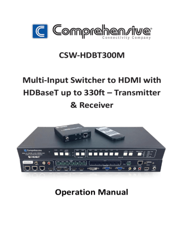 Comprehensive CSW-HDBT300M Multi-Input Switcher to HDMI Product manual | Manualzz