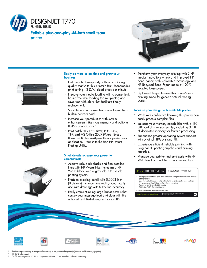 DESIGNJET T770 | Manualzz