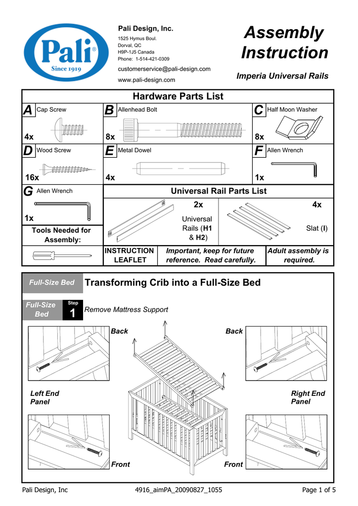 Full Size Bed Manualzz