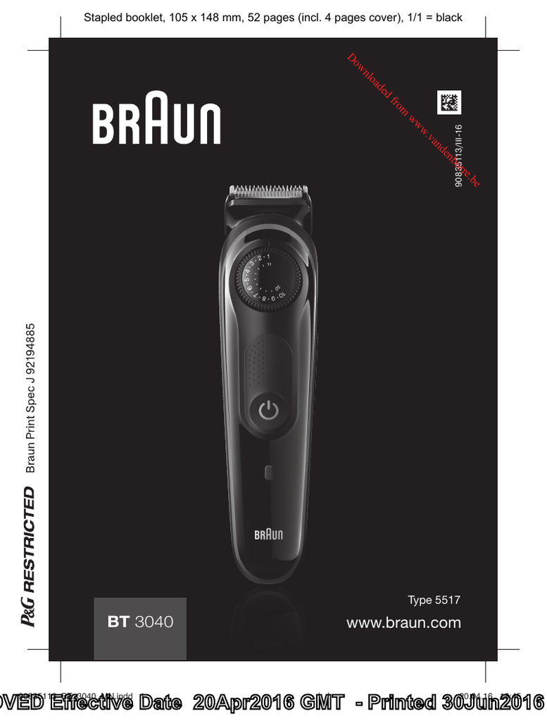 braun bt 3040