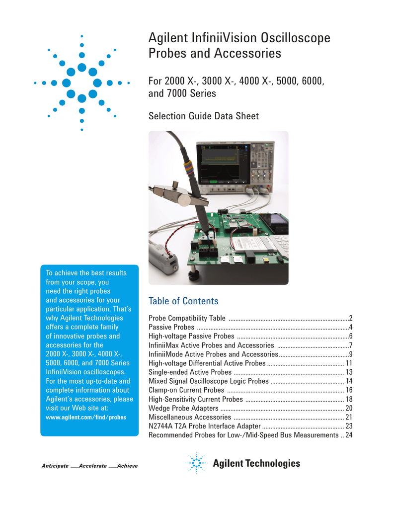 Agilent InfiniiVision Oscilloscope Probes and Accessories Manualzz