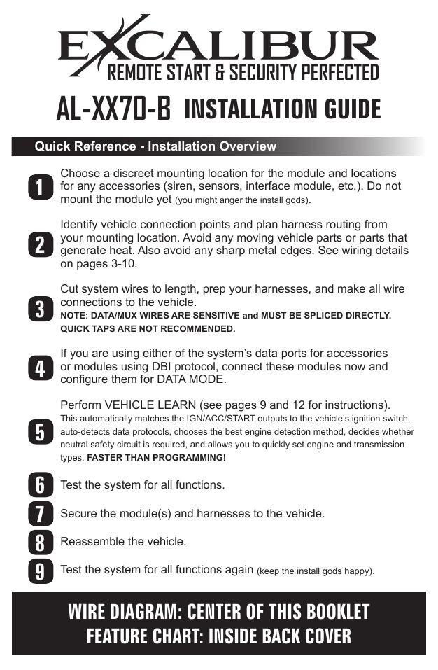 Excalibur ALXX70B Installation manual Manualzz