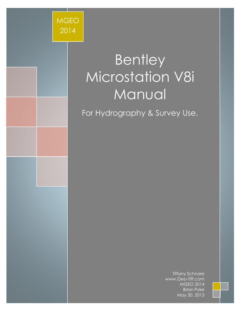 microstation v8i manual