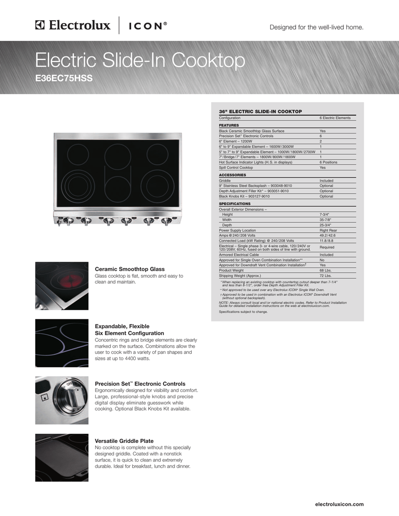 Electric Slide In Cooktop Manualzz Com