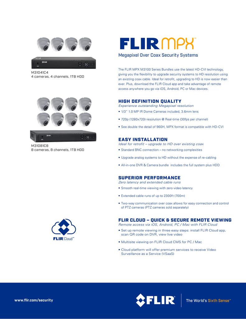 FLIR MPX Datasheet - A - Manualzz