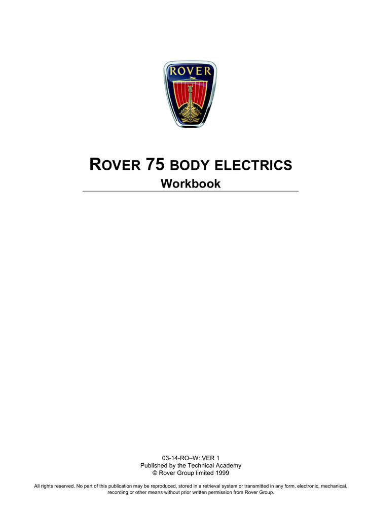 Rover 75 Body Electrics Manualzz