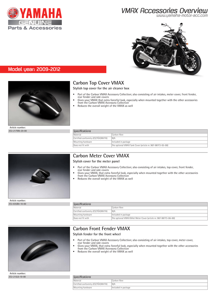 yamaha vmax 1700 accessories