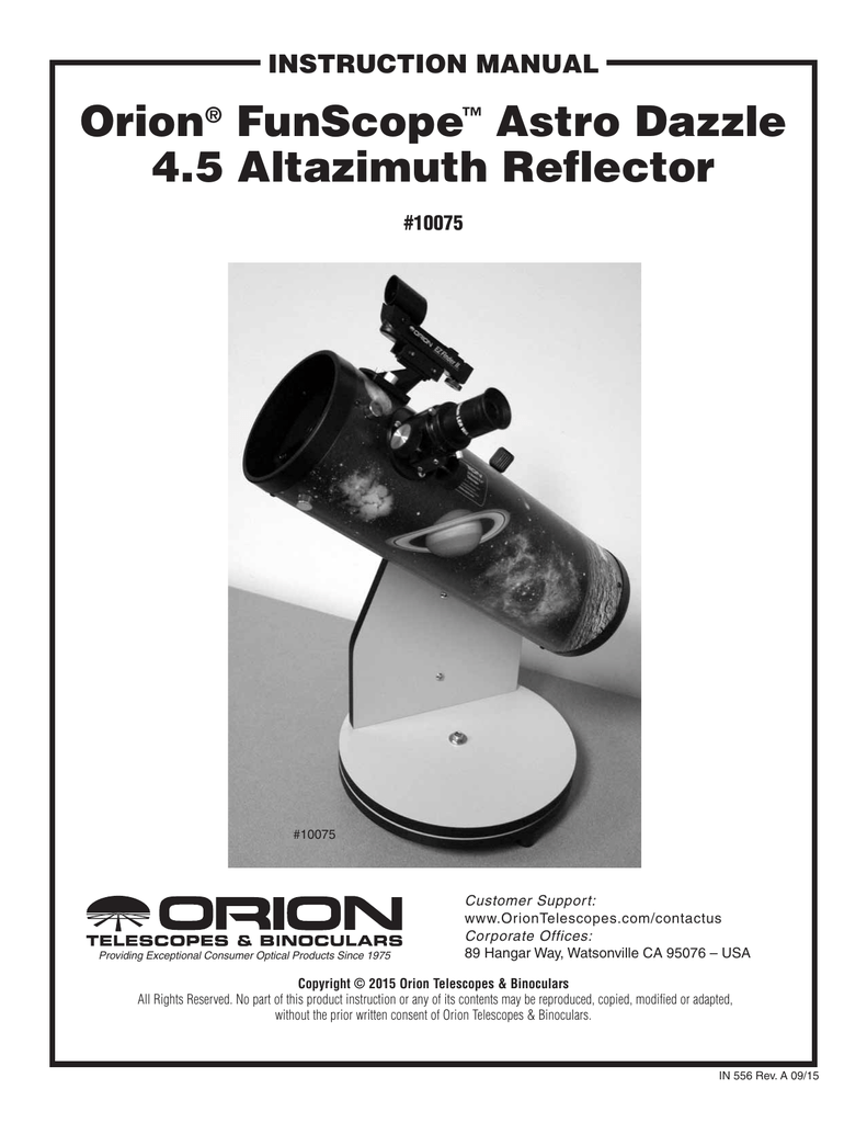 Astro Dazzle 4.5 Altazimuth Reflector 