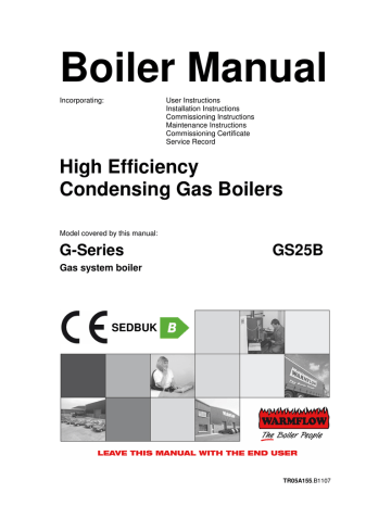 Warmflow G-Series GS25B Boiler Manual | Manualzz