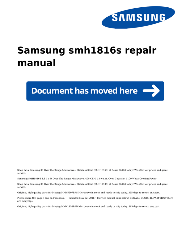 Samsung Smh1816s Repair Manual Manualzz Samsung Smh1816s Repair Manual Manualzz