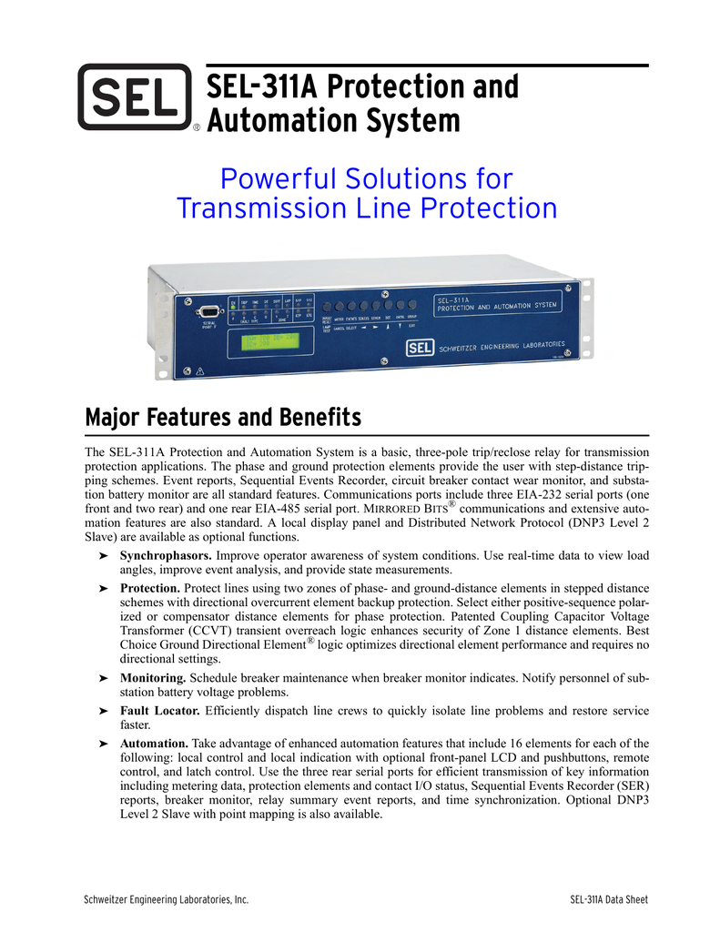 Schweitzer SEL-2030 Communication Processor 85-264v-ac