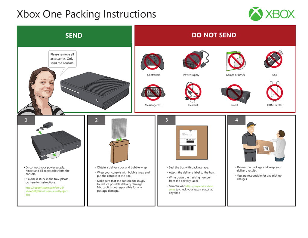 onderdak schaak vaak Xbox One Packing Instructions - Center | Manualzz