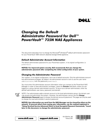 how to change administrator on dell laptop