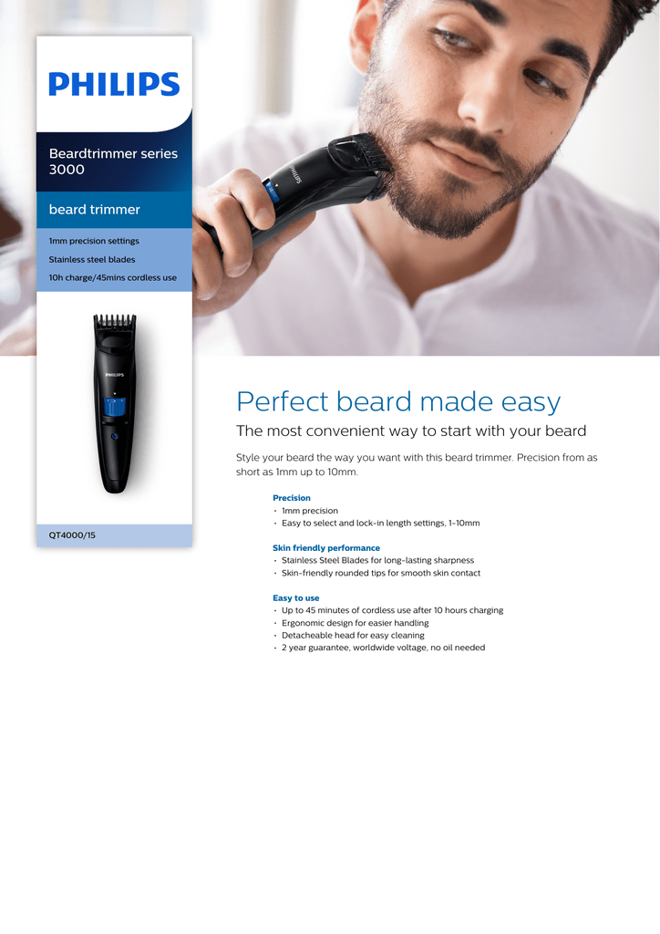 philips hair trimmer qt4000