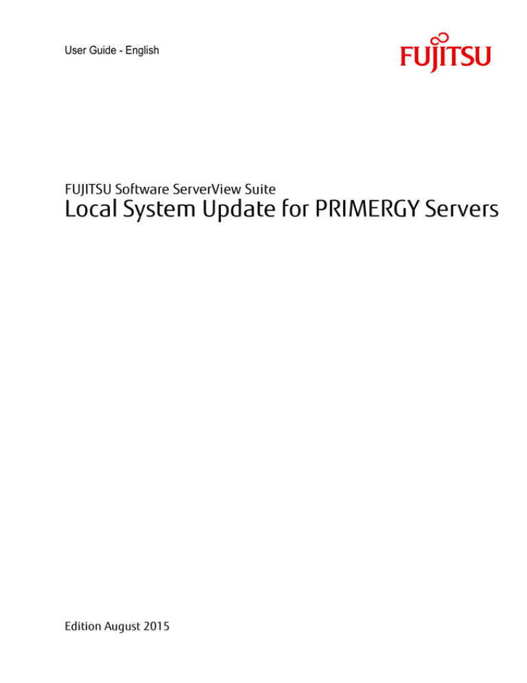 Local System Update For Primergy Servers Manualzz