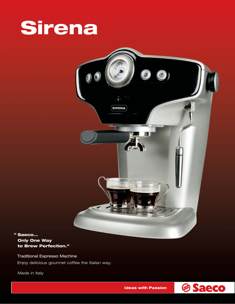 Saeco Sirena Espresso Machine Sirena Steam Wand Assembly Parts