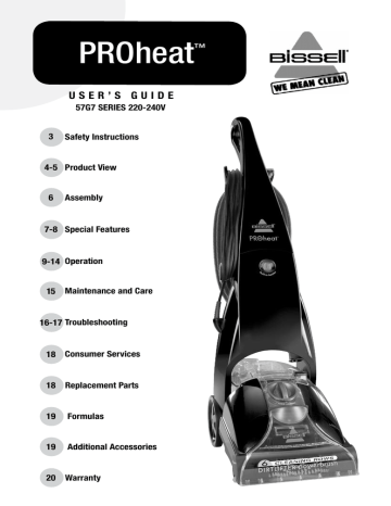 Bissell PROHEAT Owner Manual | Manualzz