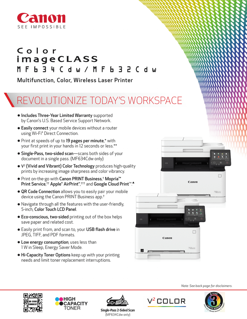 canon printer mf632cdw