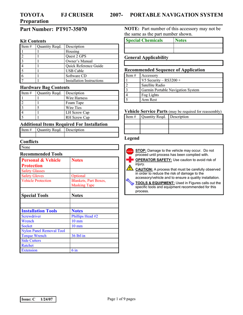 Toyota Fj Cruiser 2007 Portable Manualzz