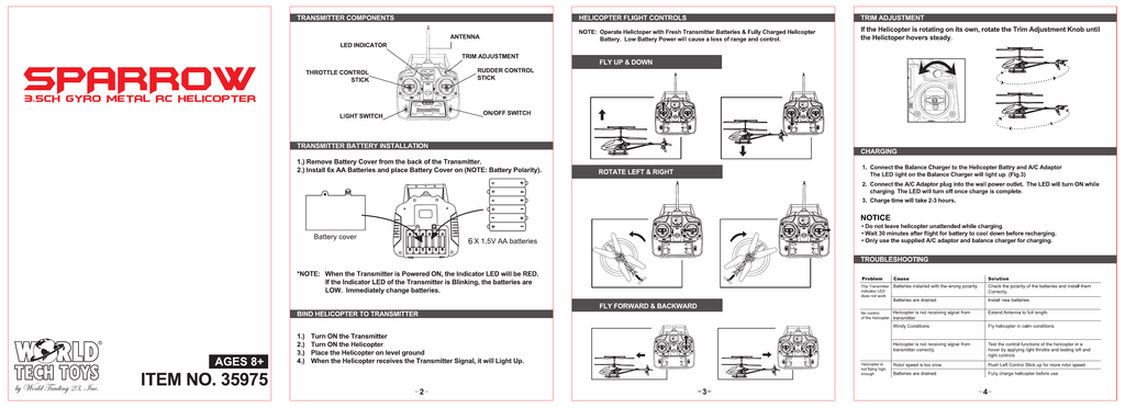 world tech toys sparrow helicopter