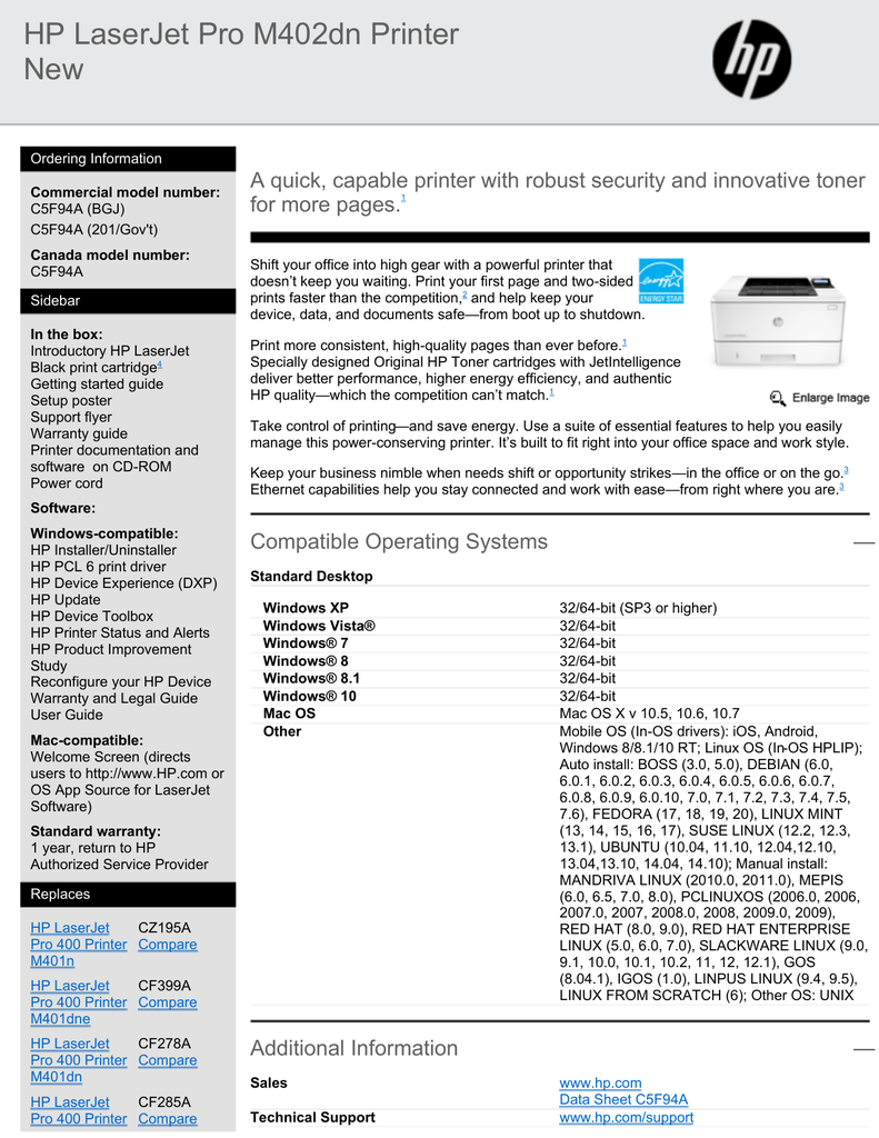 laserjet pro 400 m402dn
