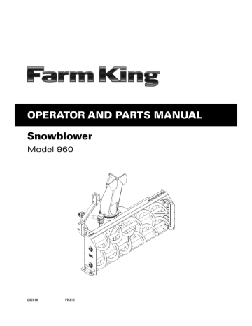Transporting. Farm King 960 | Manualzz