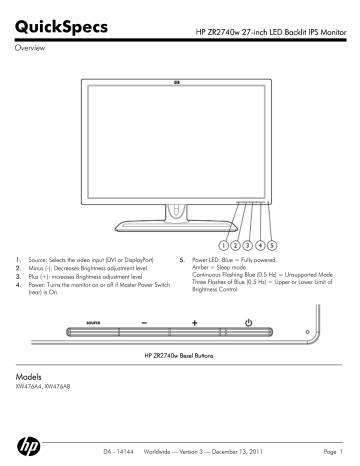 HP ZR2740w 27-inch LED Backlit IPS 