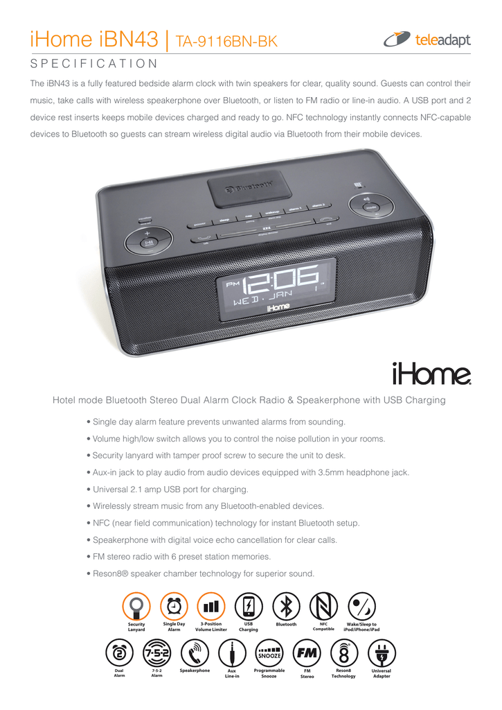 ihome ibn43 manual