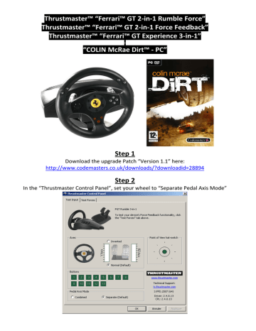 dirt 2 pc controls manual