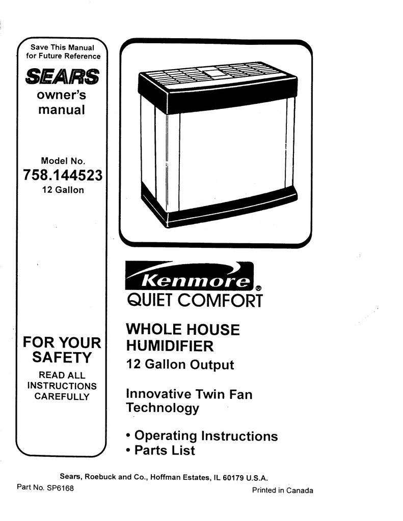 Quietcomfor Sears Parts Direct Manualzz Com