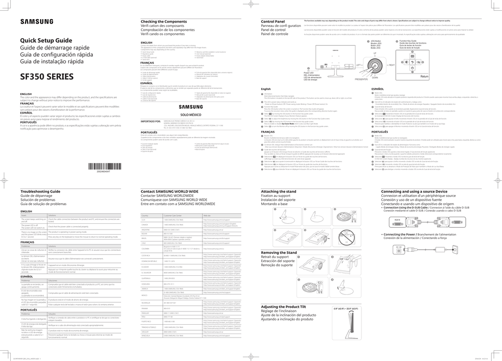 Samsung S19F350HNL Quick setup guide | Manualzz