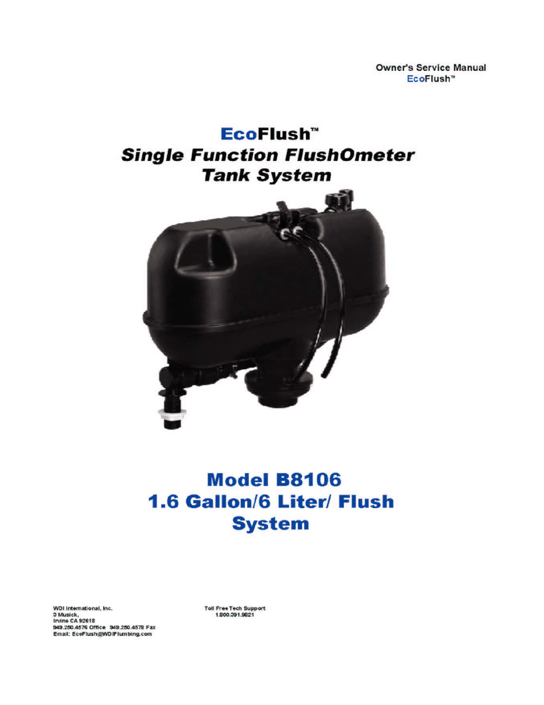 EcoFlush B8106-03 Flush Valve Cartridge Replacement