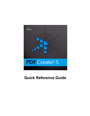 Nuance PDF Create 5.0 Quick Reference Guide | Manualzz