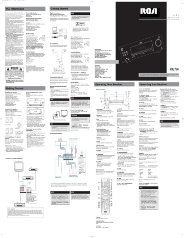 RCA RT2760 User manual | Manualzz