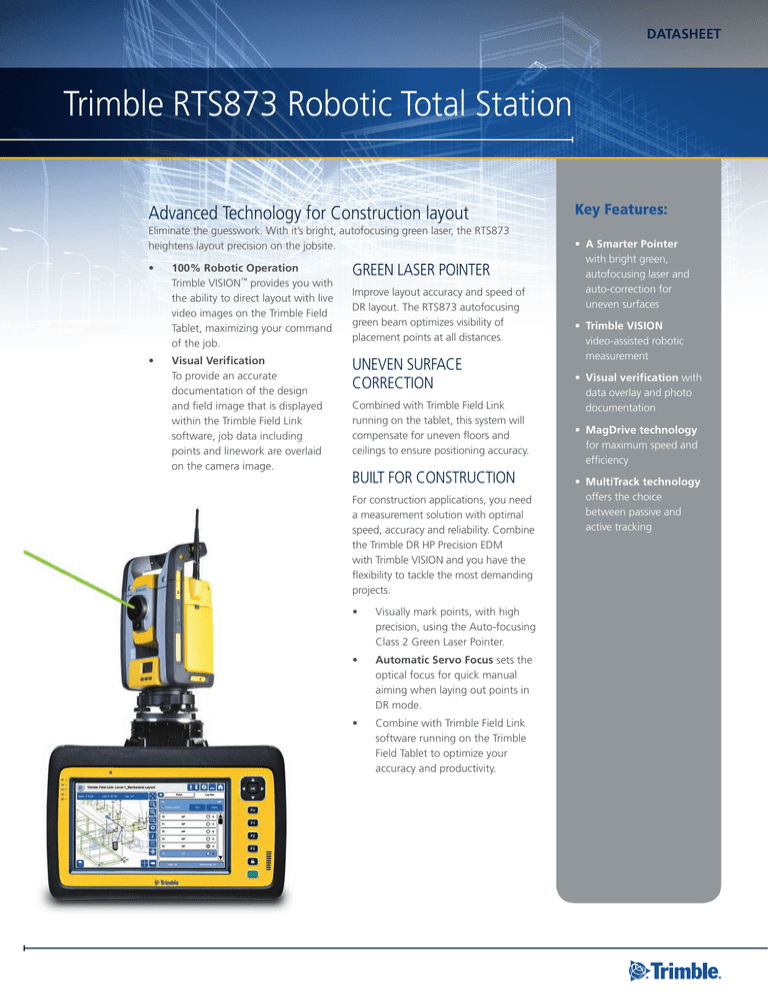 Trimble RTS873 Robotic Total Station | Manualzz