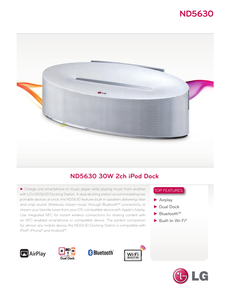 lg docking speaker nd5630
