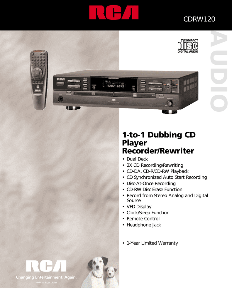 1 To 1 Dubbing Cd Player Recorder Rewriter Manualzz