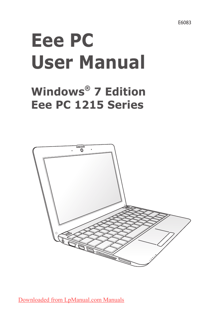 Asus Eee Pc 1215b User Guide Manual Manualzz