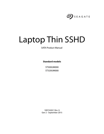 Seagate Laptop Thin SSHD 32GB SATA Product manual | Manualzz
