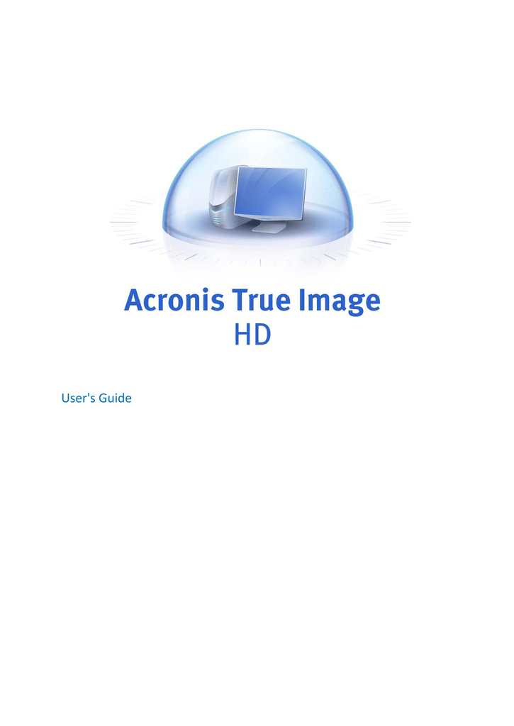 acronis true image hd instructions
