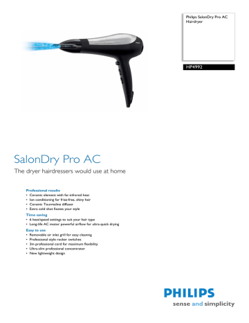 HP4992/00 Philips Hairdryer | Manualzz