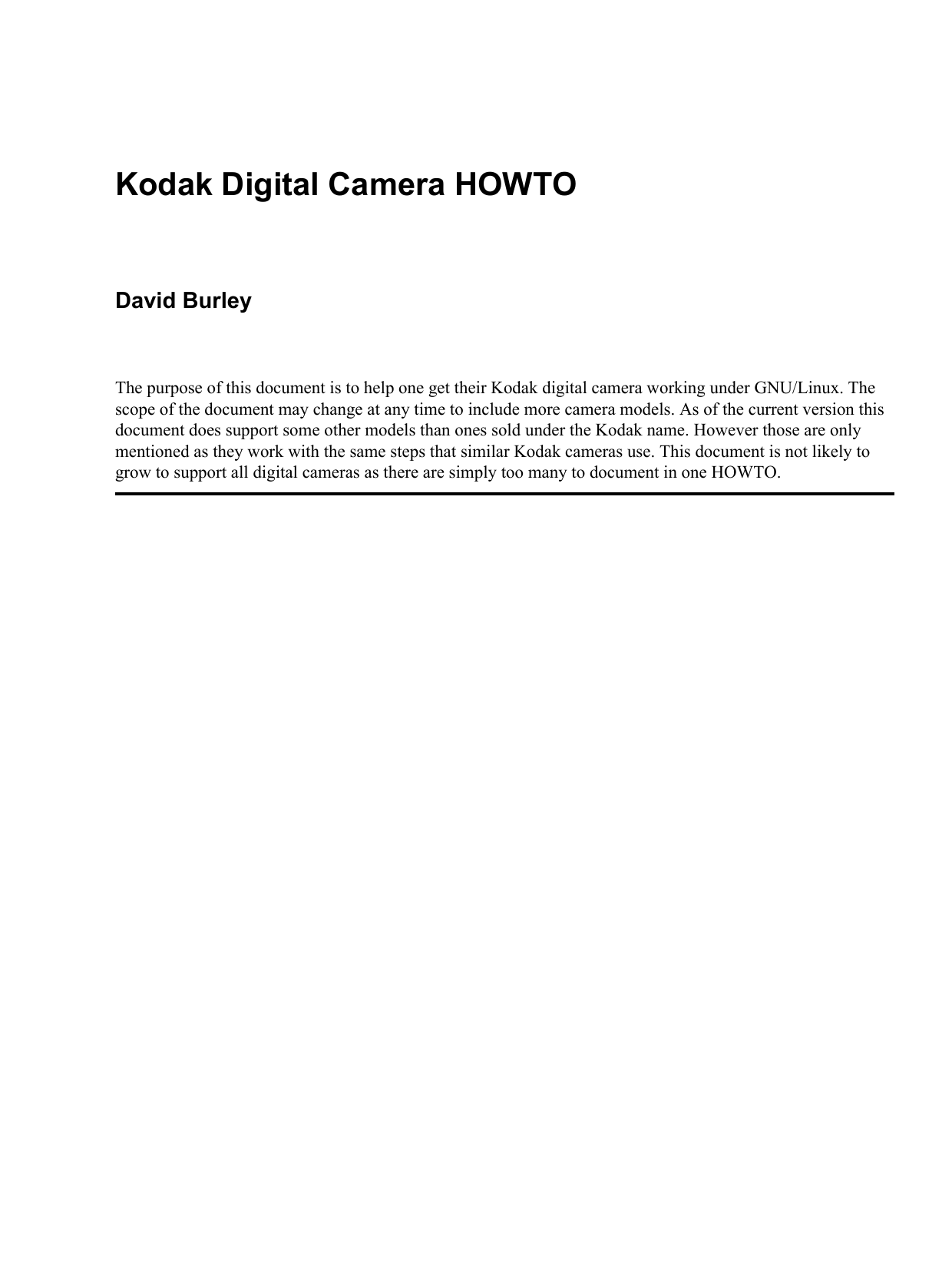 Kodak Digital Camera HOWTO The Linux Documentation Project Manualzz